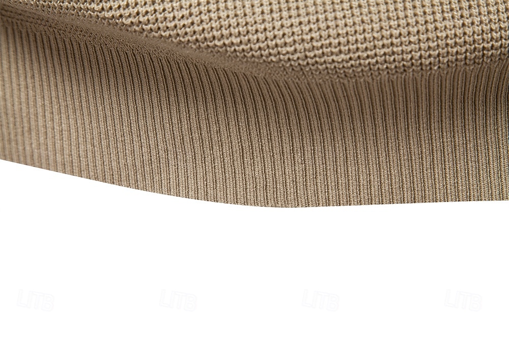 Herre Pullover genser Vaffelstruktur Strikke Crewneck عادي Crew-hals Årgang Kul Skole Feriereise Klær Raglan Ermer Vår Høst Mørk Marineblå Kakifarget S M L 2026 - $35.99 –P14