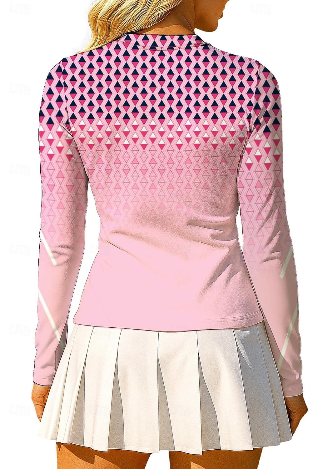 Γυναικεία Γεωμετρικό Βαθμίδα Μπλούζες Αθλητικό πουκάμισο Πουκάμισο τένις Μπλούζα τένις Μακρυμάνικο Φερμουάρ Λουλουδάτο UPF50+ Ανθεκτικό στην υπεριώδη ακτινοβολία Υψηλή Ελαστικότητα Ύγρανση Αναπνέει 2026 - $20.99 –P2