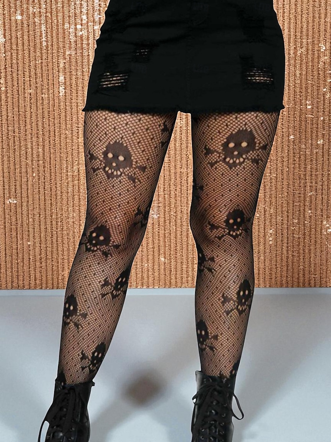 Collant a rete da donna con teschio di Halloween, collant trasparenti punk gotici per feste in maschera e serate fuori del 2025 a $9.99 –P1