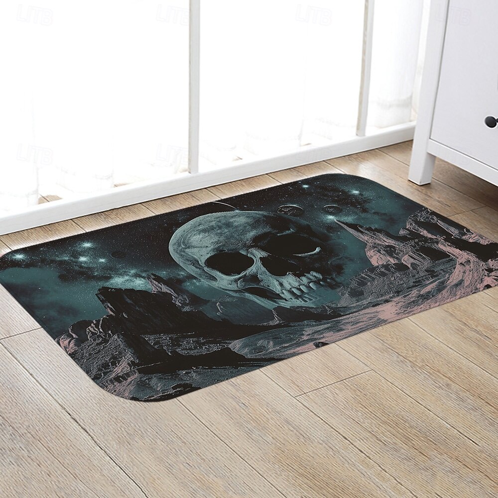 سجادة أرضية للهالوين بنمط أشباح مخيفة من الفلانيل، غير قابلة للانزلاق عند مدخل المنزل أو الحمام أو غرفة النوم 2025 - $29.99 –P8