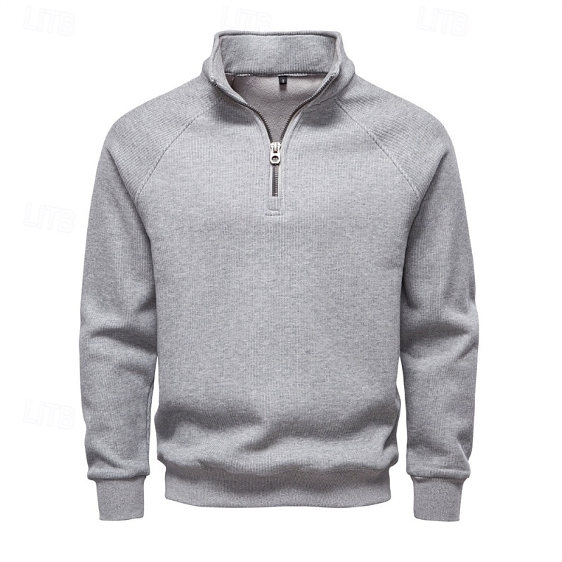 Bărbați Hanorca Catifea Hanorac din fleece Hanorac cu glugă Trage pe dreapta Caisă Negru Verde Militar Bleumarin Gri Guler în picioare Simplu Texturat Sporturi & Exterior Casual Zilnic Șic Strad 2025 - $37.99 –P5