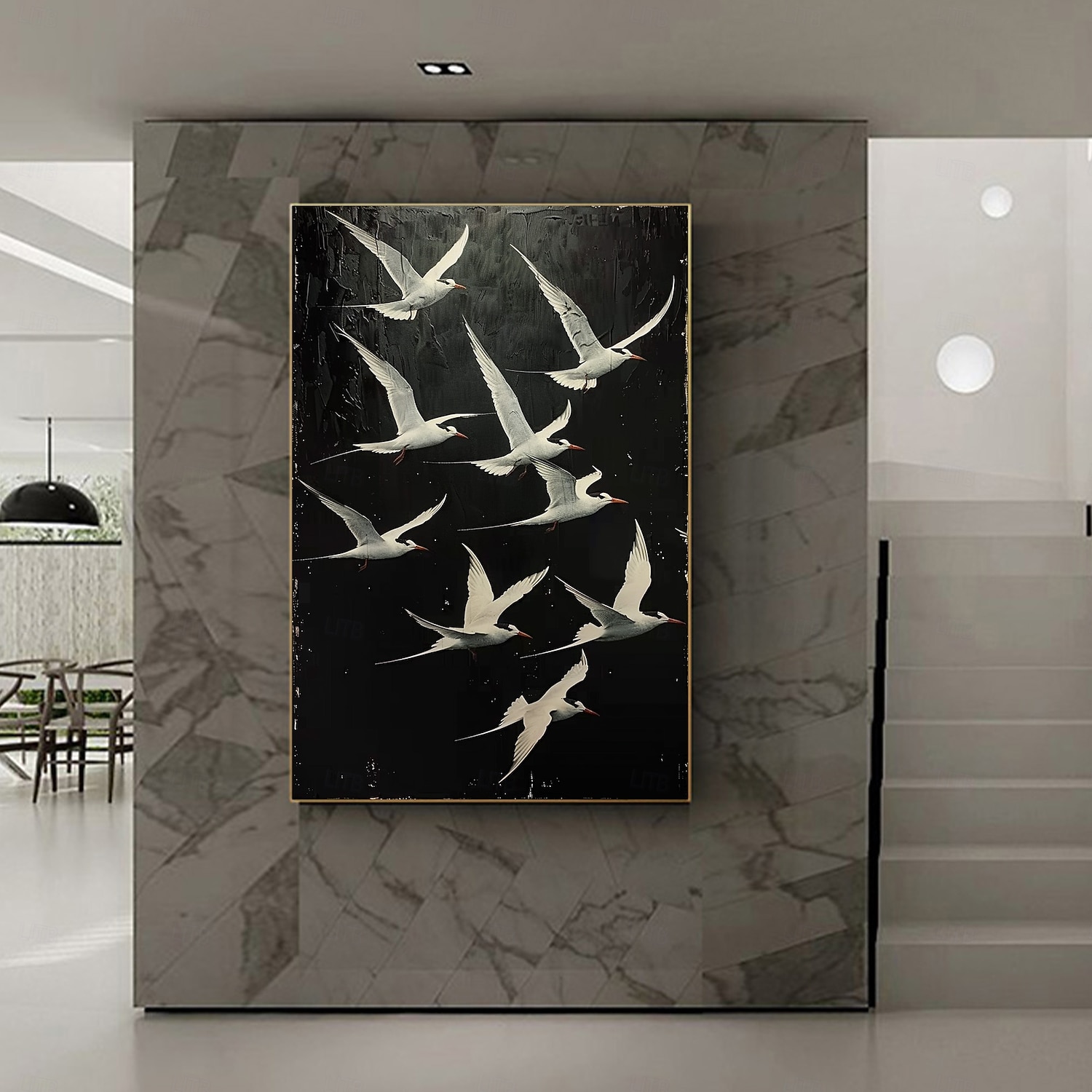Handmade Original Flying Bird Oil Painting On Canvas Abstract Animal Wall Art for Home Decor With Stretched Frame Without Inner Frame Painting 2025 - $100.99 –P3