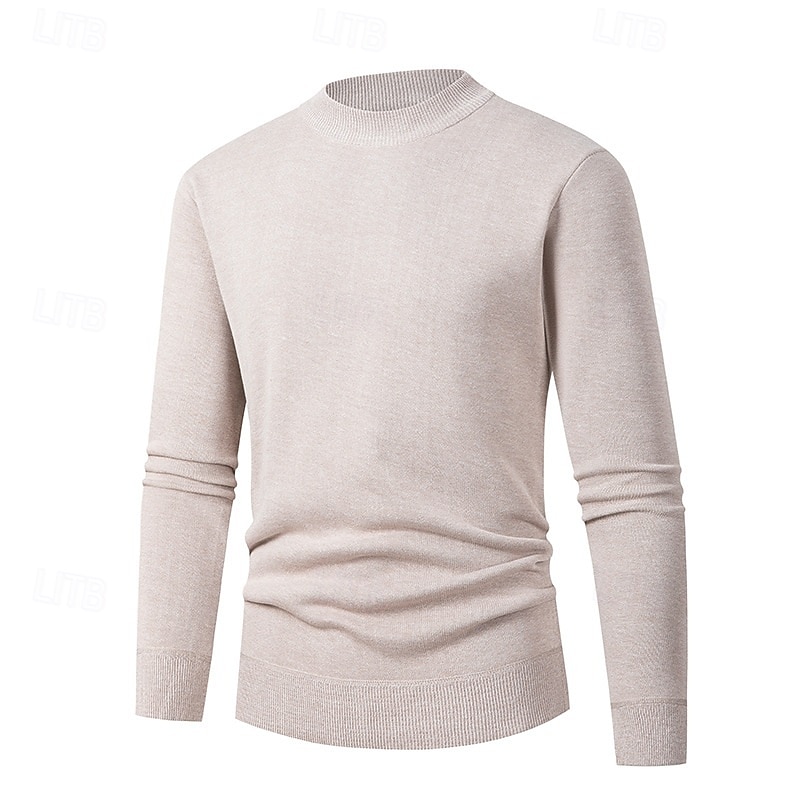 Miesten Neulos Neulepusero Joustin Neuloa Tavalliset topit Kudottu Tiukka Tavallinen Tiukka pyöreä kaula-aukko Neuleet Nykyaikainen Kausaliteetti Arki-asut Vaatetus Syksy Musta Valkoinen M L XL 2025 - $25.99 –P7