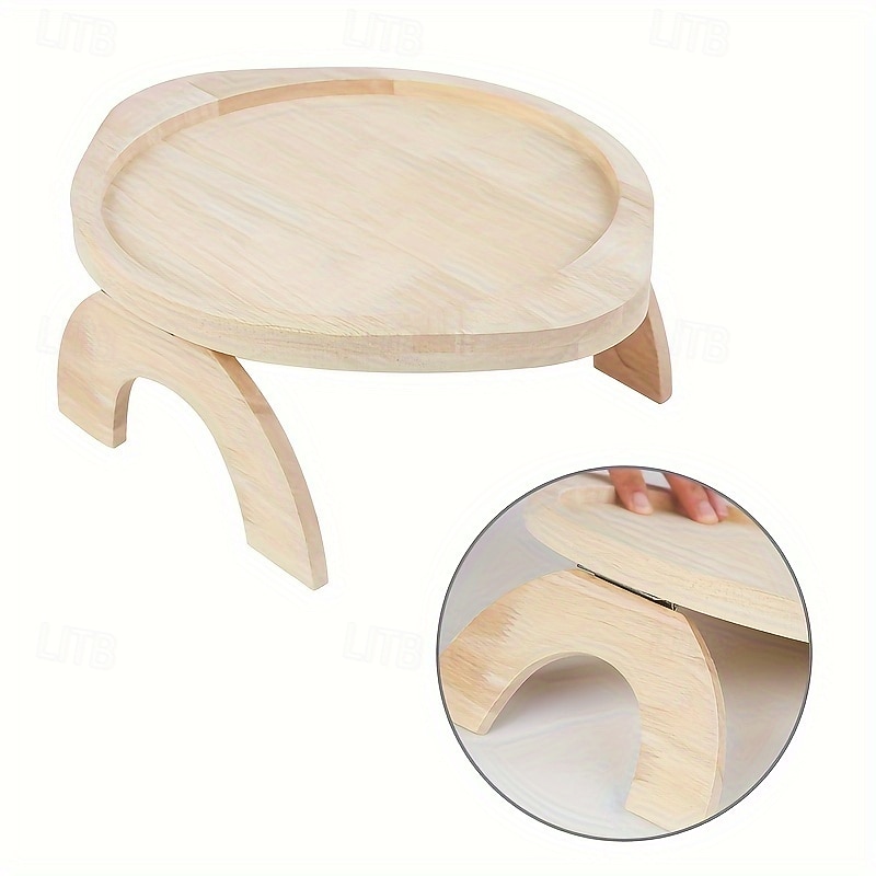 Mesa con reposabrazos para sofá estable, 1 bandeja con clip para mesa con reposabrazos, fija automáticamente la superficie de la mesa, perfecta para espacios pequeños, un gran regalo para familiares y 2025 - $18.99 –P4