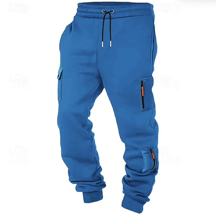 Férfi Melegítőnadrágok Kocogó Taktikai nadrág Nadrág Cargo melegítőnadrág Zsinór Zseb Rugalmas derék Sima Mokaszinok Teljes hossz Szabadtéri Hétköznapi Napi Divat Klasszikus stílus Fekete Fehér Nyúlós 2025 - $23.99 –P3