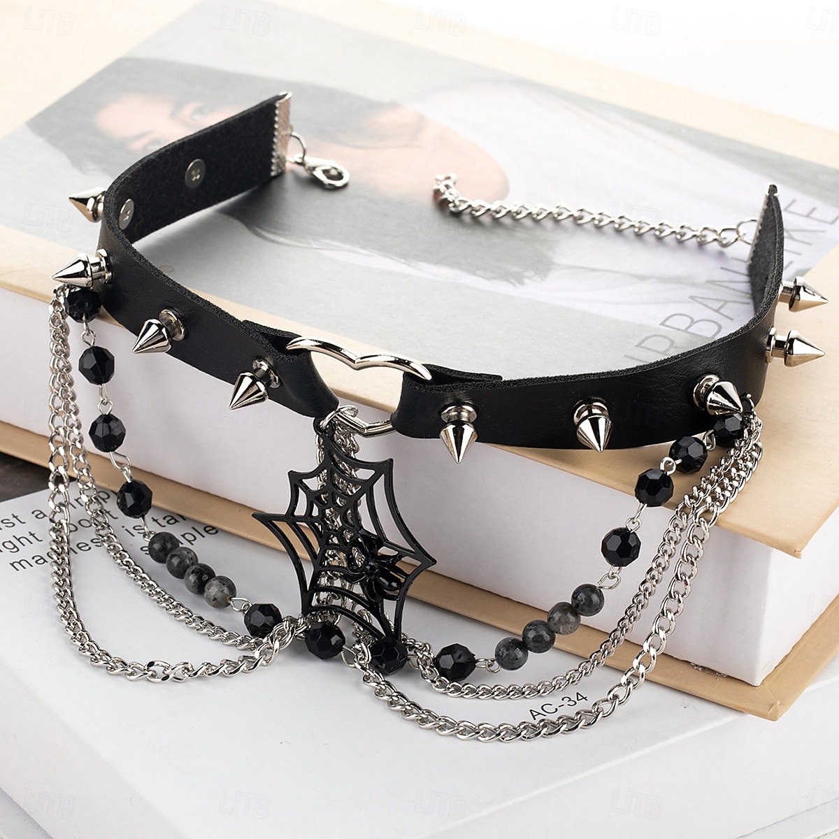 Punk a gotika Náhrdelník Choker Křížový přívěsek pavoučí síť Maškarní kostým Dámské předvečer Všech svatých Karneval Výkon Párty Ležérní Dospělí Náhrdelníky Celý rok 2025 - $15.49 –P12