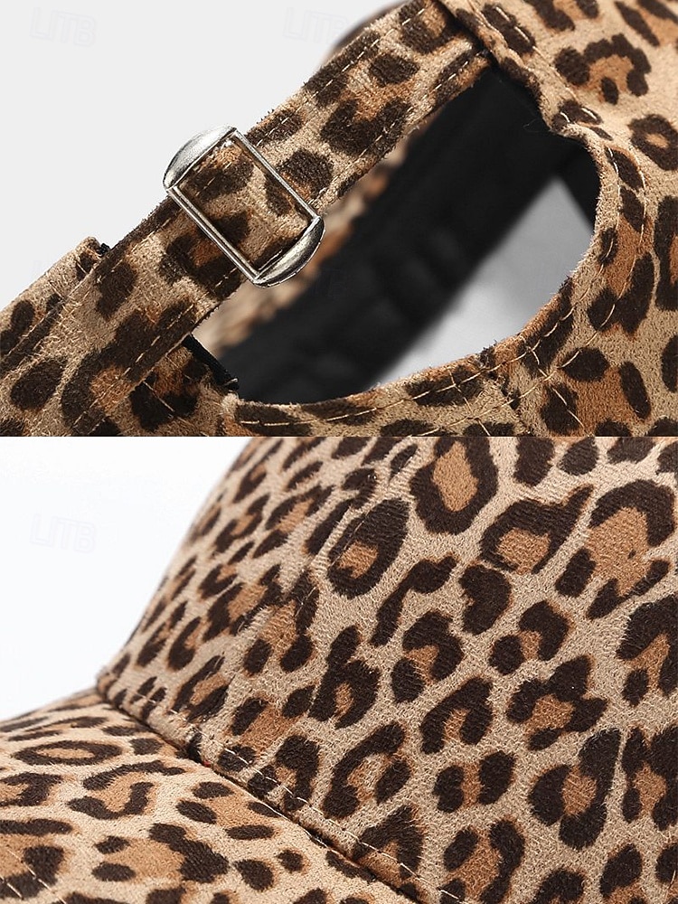 Dámská baseballová čepice s leopardím vzorem – nastavitelná čepice s oblou krempou a přezkou, lehká ochrana proti slunci pro ležérní outfity, cestování, běh a outdoorové aktivity 2025 - $14.99 –P6
