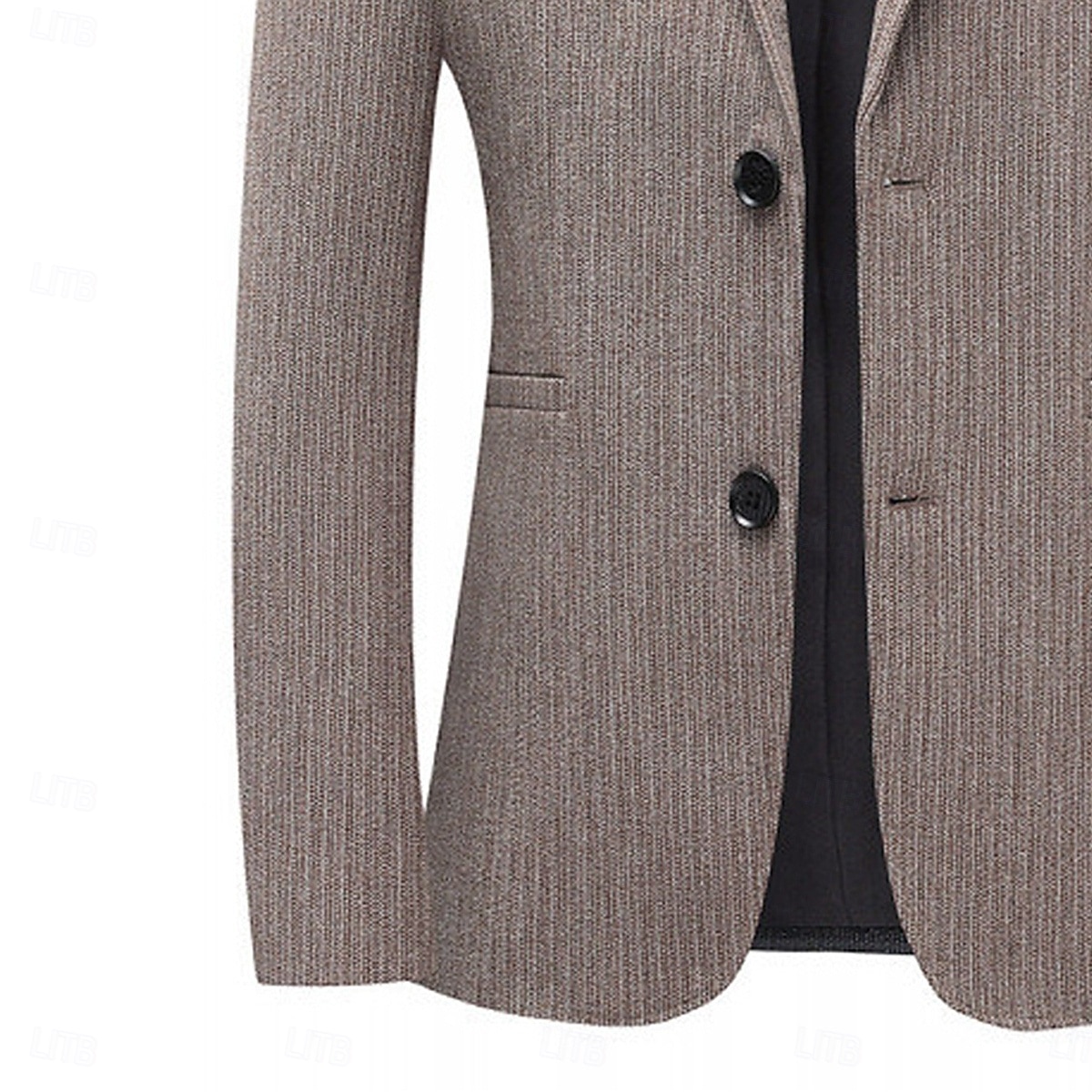 Homme Veste blazer Blazer en Tweed Col cranté Léger Couleur Unie Blazer Kaki Grise Coupe sur mesure à boutonnage simple à 2 boutons de 2025 ? $90.99 –P6