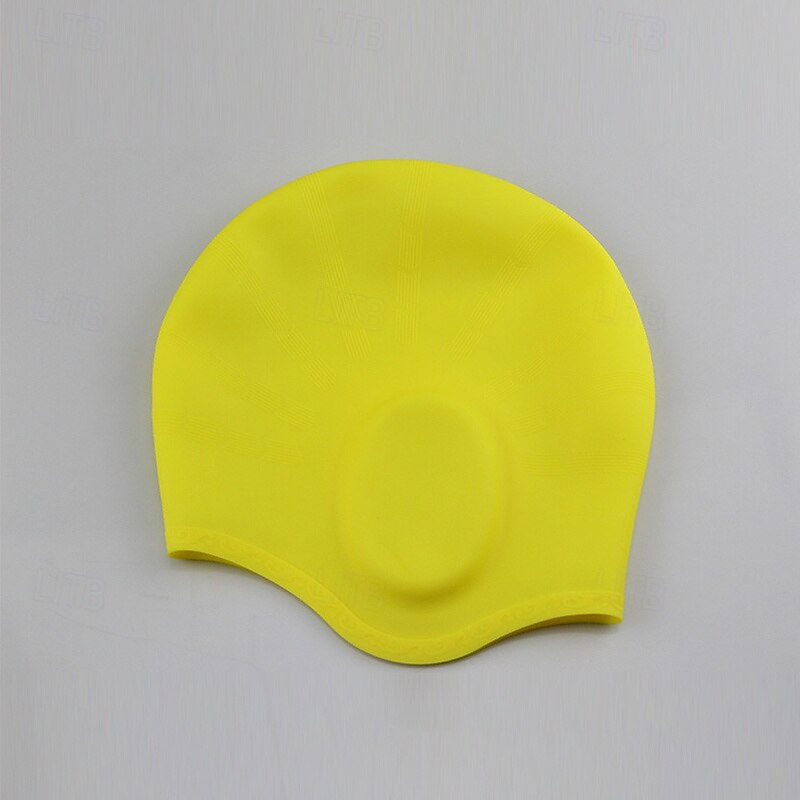 قبعة سباحة من السيليكون إلى بالغين سيليكون غرفة إضافية ملائمة مريح مقاوم للكلور ومضاد للحساسية سباحة تزلج على الماء 2026 - $5.49 –P4