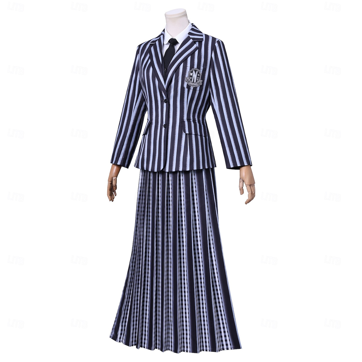 Středa Addams Addamsova rodina středa Kostým Školní uniforma Krásné šaty cosplay Filmové kostýmy for Dámské Dospělí předvečer Všech svatých Karneval Výkon Párty Šaty 2025 - $96.99 –P4