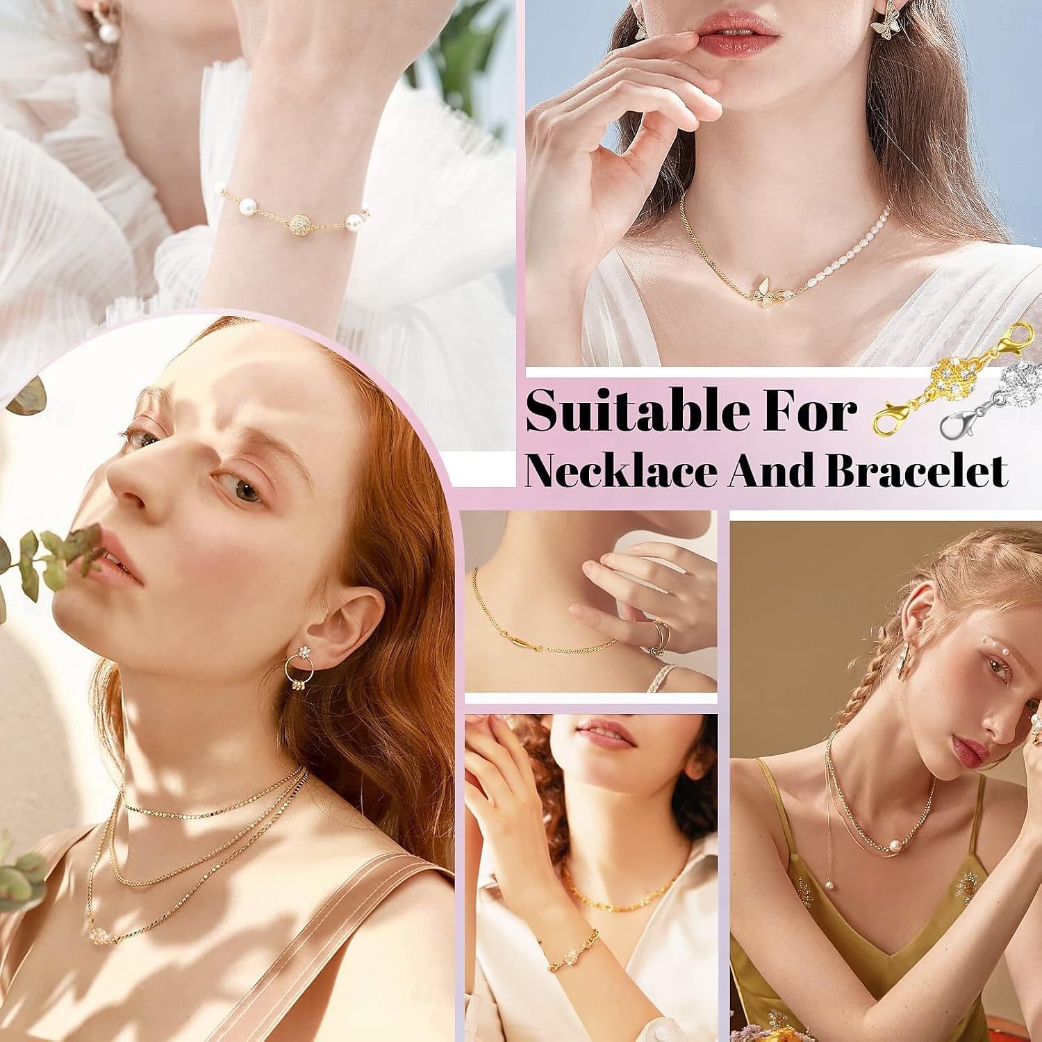 22 fermoirs magnétiques pour bijoux et rallonges de collier, tailles et styles assortis, dorés &rallonges de chaîne magnétiques argentées pour colliers et bracelets DIY de 2026 ? $21.99 –P2