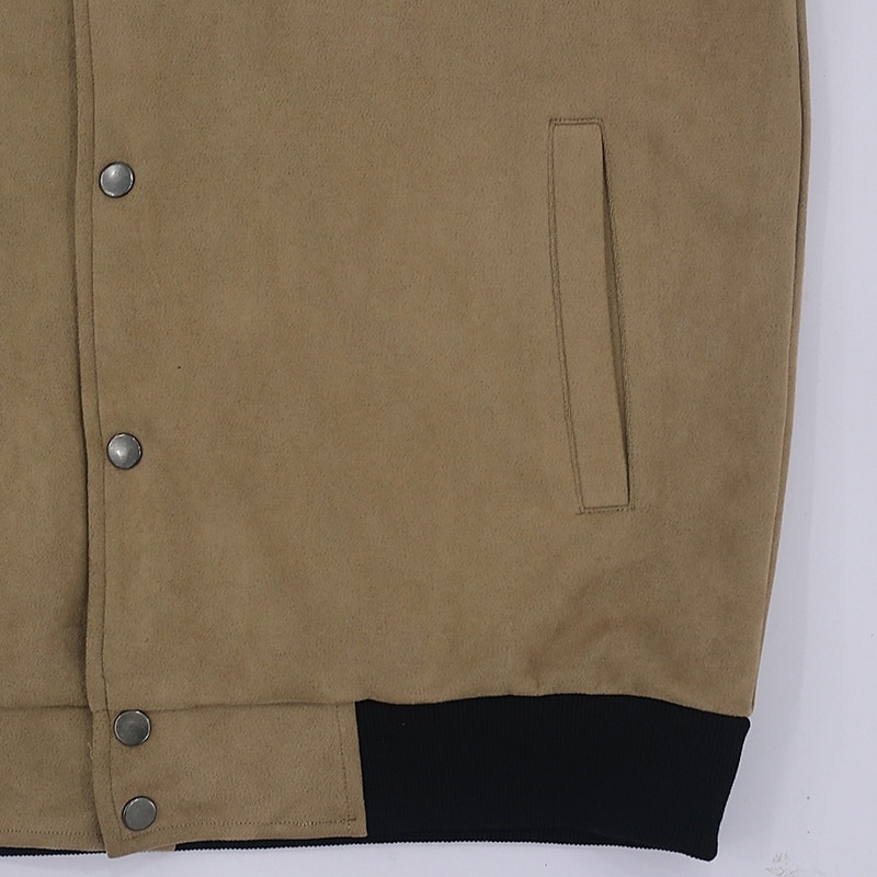 Per uomo Giubbotto bomber Giacca Casual Giacca in camoscio Vacanza Quotidiano Caldo Tasca Autunno Inverno Semplice Moda Classico Collo alla coreana Regolare Nero Rosso Blu marino Marrone Verde Giacca del 2025 a $36.99 –P6