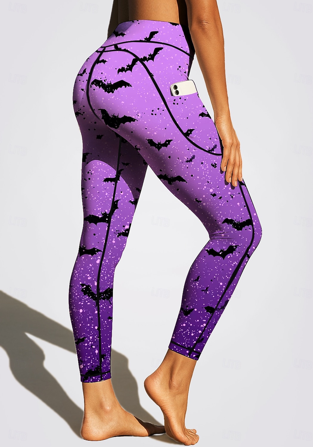 Dámské Unisex legíny na pilates Fitness kalhoty Legíny na cvičení Kapsy Kolkovné Boční kapsy Pilates Tělocvična Cvičení v tělocvičně Kalhoty Cyklistické kalhoty Legíny Grafika předvečer Všech svatých 2025 - $18.99 –P4