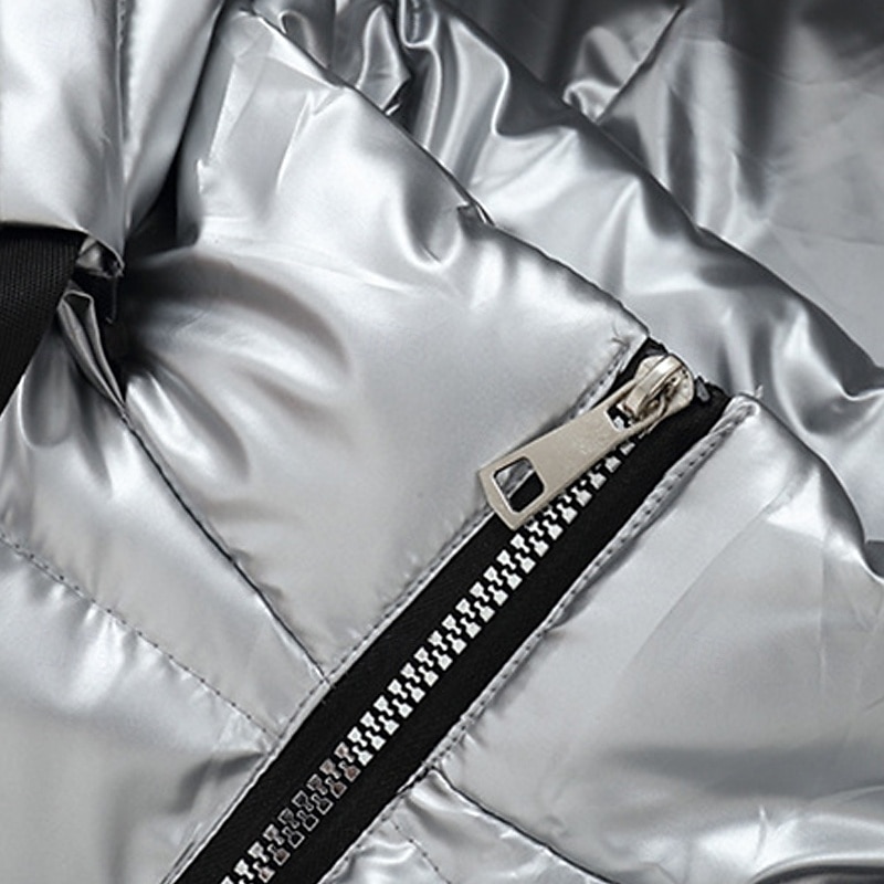 Per uomo Gilet imbottito Gilet Vacanza Quotidiano Data Moda Casual Autunno & Inverno Tasca Nylon Caldo Confortevole Tinta unica Cerniera Con Cappuccio Vestibilità regolare Argento Nero Rosso Argento del 2026 a $34.99 –P5