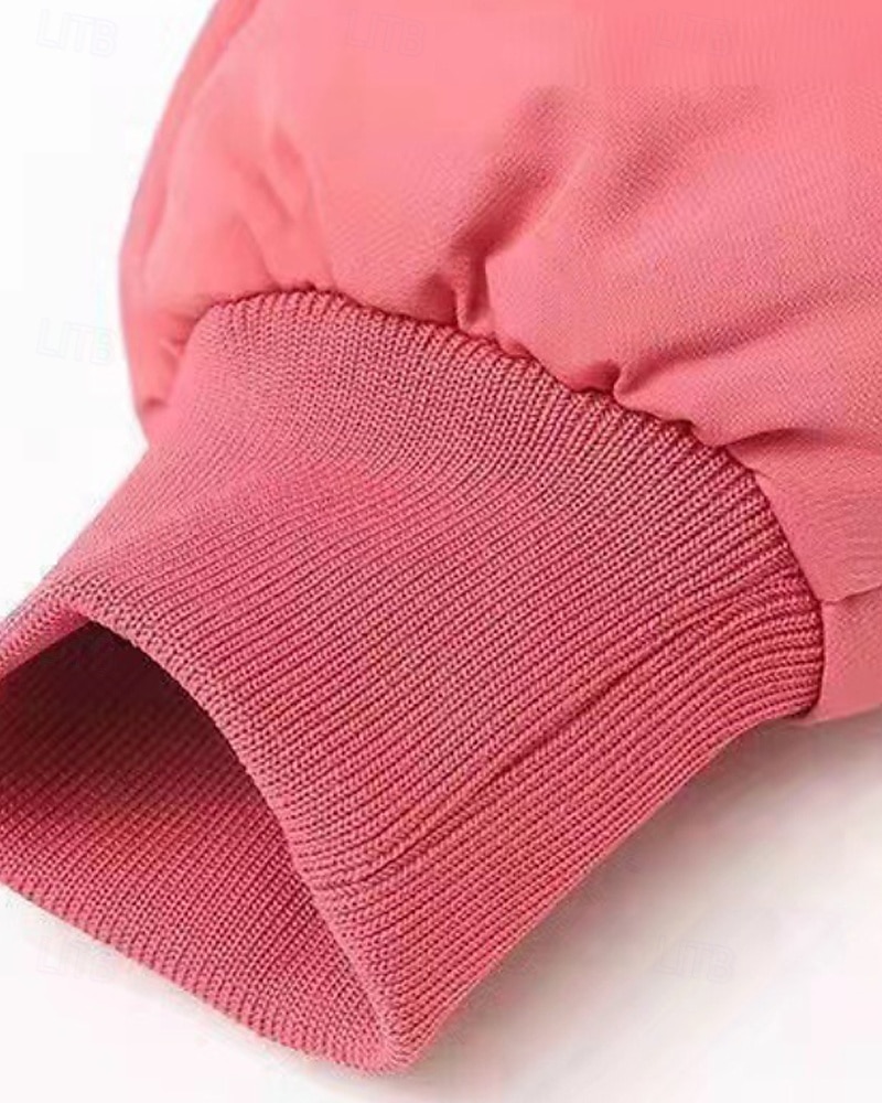 Copii Fete Jos Culoare solidă Modă Γούνινος Γιακάς Fermoar Buzunar Școală Palton Îmbrăcăminte exterioară 4-12 ani Iarnă Negru Roz Îmbujorat Roșu-aprins 2025 - $35.99 –P8