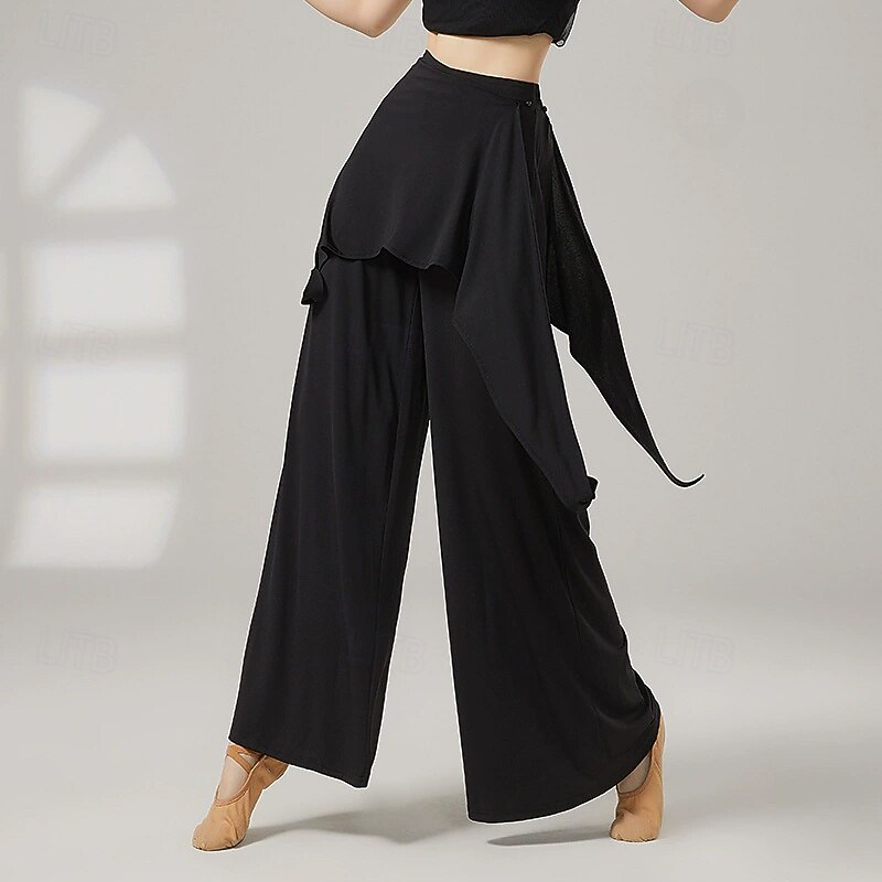 Activewear Pants Pure Color Splicing Women's Performance Training High Polyester 2026 - $39.99 –P4