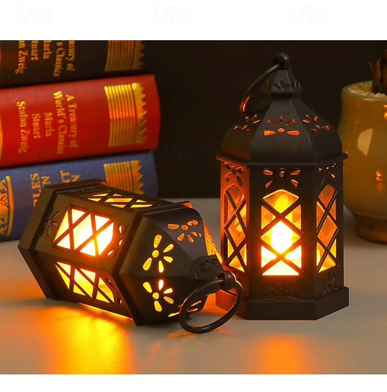 2025年 1個 12 * 5.5cm ハロウィン 北欧 六角形 風 ライト LED 電子キャンドルライト 屋内 屋外 レストラン パーティー お祝い 雰囲気 装飾 ナイトライト LR44 * 3 バッテリー  コレクション – $3.49 –P2