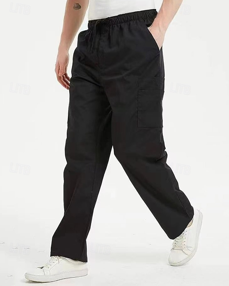 Per uomo Pantaloni Cargo Pantaloni Coulisse Elastico in vita Multi-tasche Semplice Indossabile All'aperto Quotidiano Campeggio & Escursionismo Moda Classico Nero Cachi del 2025 a $25.99 –P8
