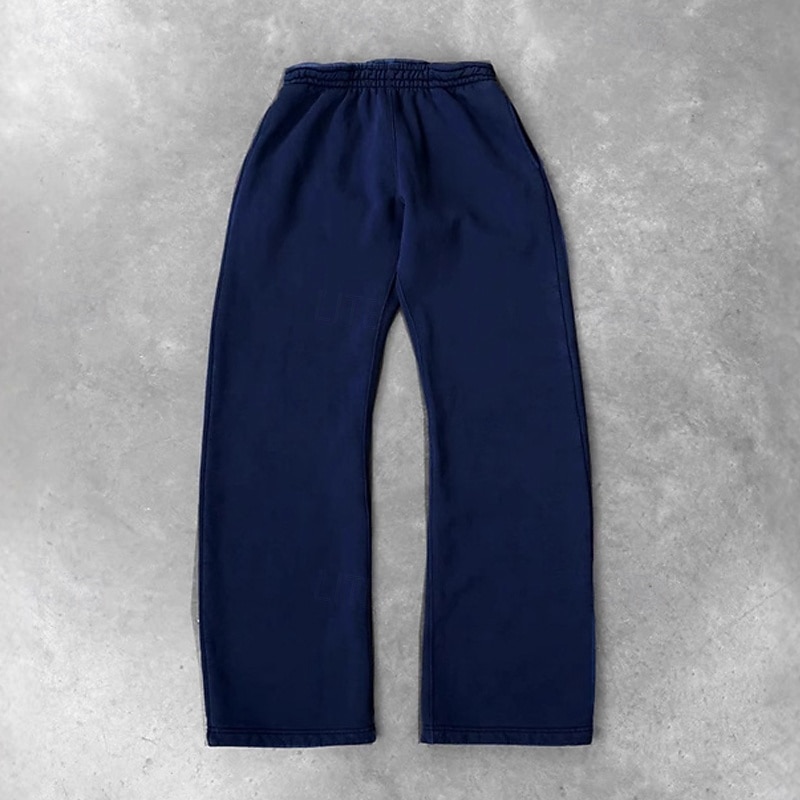 Men's Sweatpants Trousers Straight Leg Sweatpants Pocket Elastic Waist Plain Comfort Sports Outdoor Daily Fashion Casual Black Navy Blue Micro-elastic 2026 - $20.99 –P7