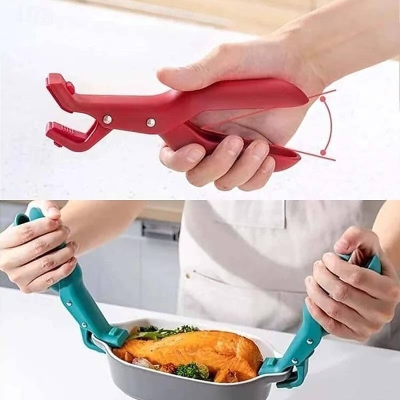 2 peças de suporte de tigela anti-escaldante multiuso para cozinha, pinças antiderrapantes para segurar pratos, braçadeira de prato resistente ao calor para levantar pratos quentes, tigelas, de 2026 por $13.99 –P8