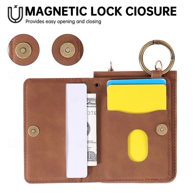 Phone Case For Samsung Galaxy Z Flip 7 Z Flip 6 Z Flip 5 Z Flip 4 Back Cover with Lanyard Support Wireless Charging Kickstand Retro TPU PU Leather 2025 - $14.99 –P3