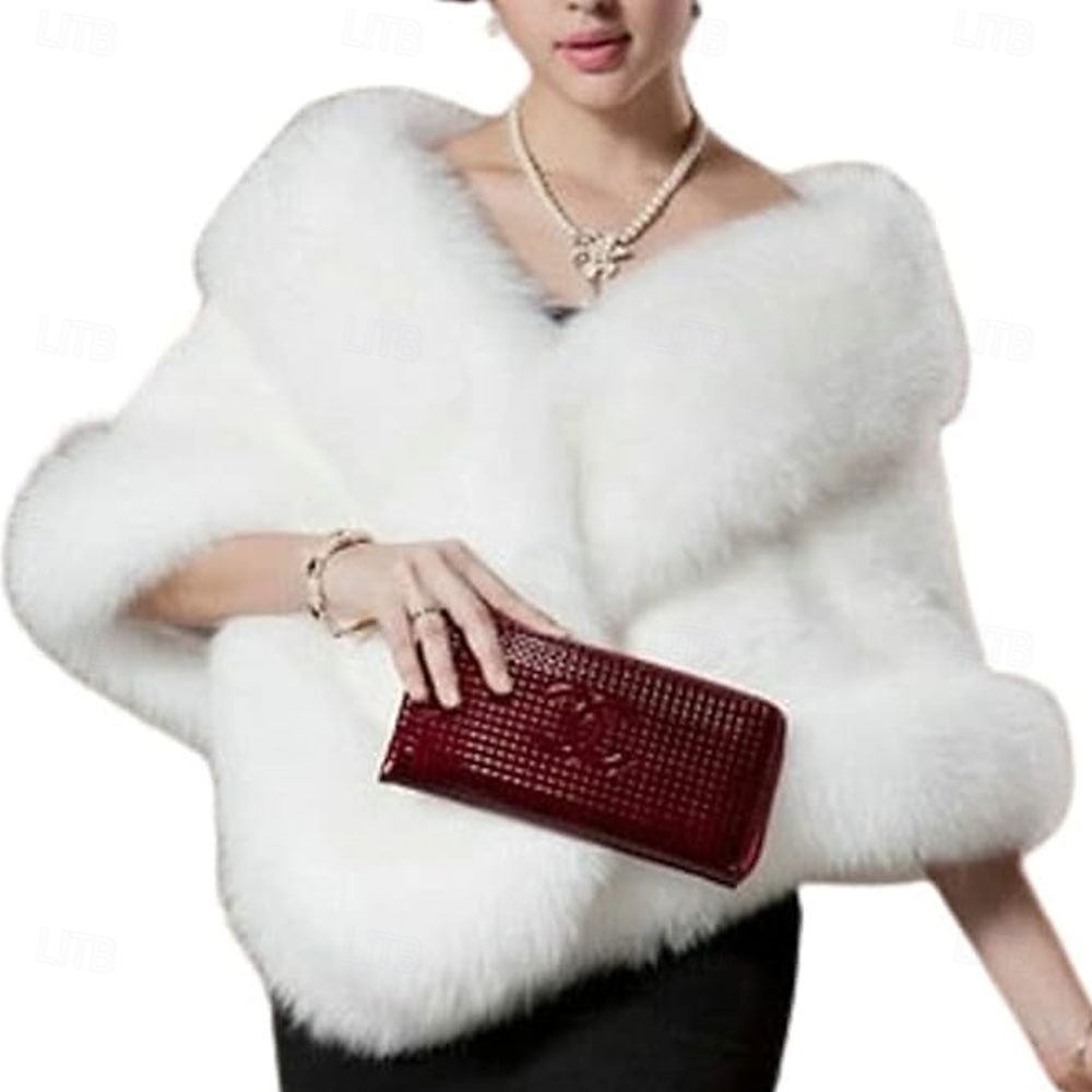 Elegante Loucos anos 20 Anos 20 Xale de Pele Falso O Grande Gatsby charleston Fantasia Mulheres Dia dos namorados Baile de Máscaras Festa Casamento Convidado do casamento Adulto Xale Outono & inverno de 2026 por $78.99 –P1