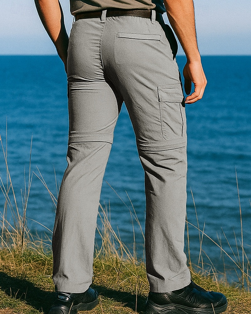 Herren Abzippbare Hosen Wanderhosen Softshellhosen Frühling Herbst Außen Normale Passform Wasserdicht Winddicht Unterteile Tasche Schwarz Armeegrün Camping / Wandern Laufen S M L XL XXL 2026 - $34.99 –P3