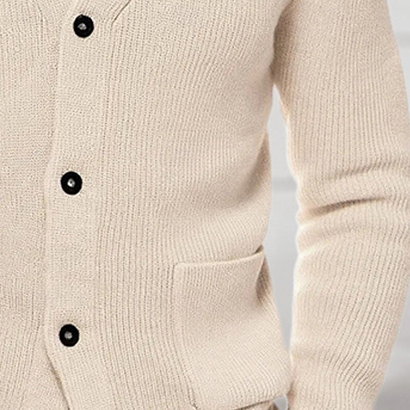 Herren Pullover Kleid Pullover Strickjacke Strickpullover Gerippt Stricken Normale Oberteile Gestrickt Gerippt Einfach V Ausschnitt Mode Schals Lässig Alltagskleidung Bekleidung Herbst Winter Schwarz 2025 - $37.99 –P6