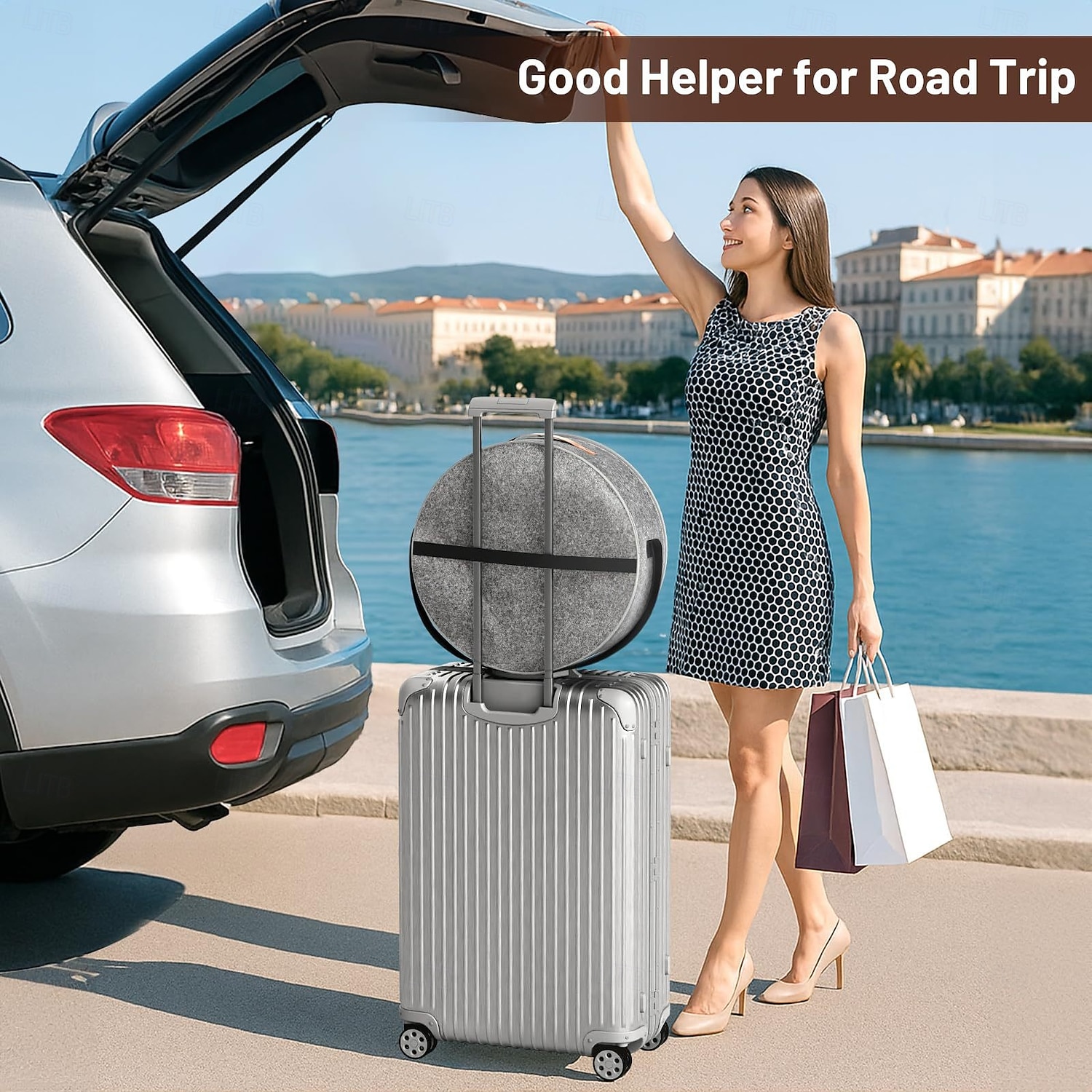 Складной ящик для хранения фетровых шляп большого размера с крышкой и ручкой – круглый дорожный органайзер для шляп для мужчин и женщин, сумка для хранения ковбойских шляп, хранения одежды и мягких 2026 - $22.99 –P4