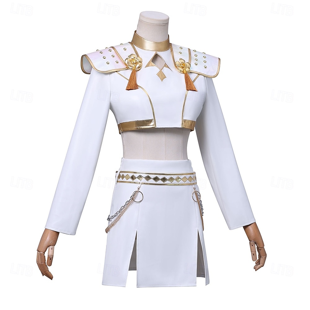 Korean Idol Inspired Idol Pop Star Costume Fancy Dress Virtual Idol for Women's Adults Halloween Carnival Performance Comic Con Anime Expo 2026 - $97.99 –P4