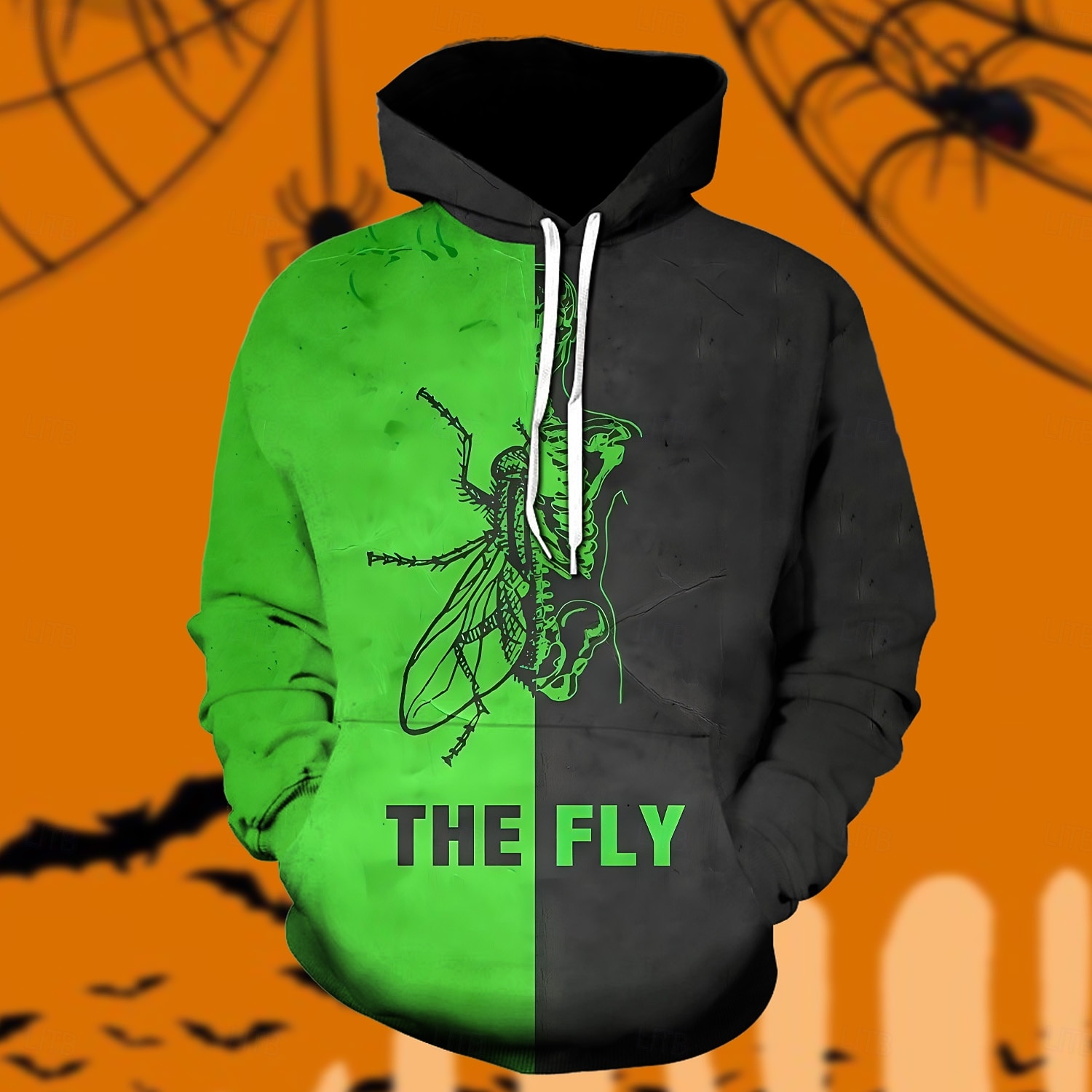 A légy Kapucnis felsőrész Pullover Karakter Grafikus Kompatibilitás Férfi Női Uniszex Felnőttek Mindszentek napja Farsang 3D nyomtatás Teljesítmény Parti 2025 - $29.99 –P2