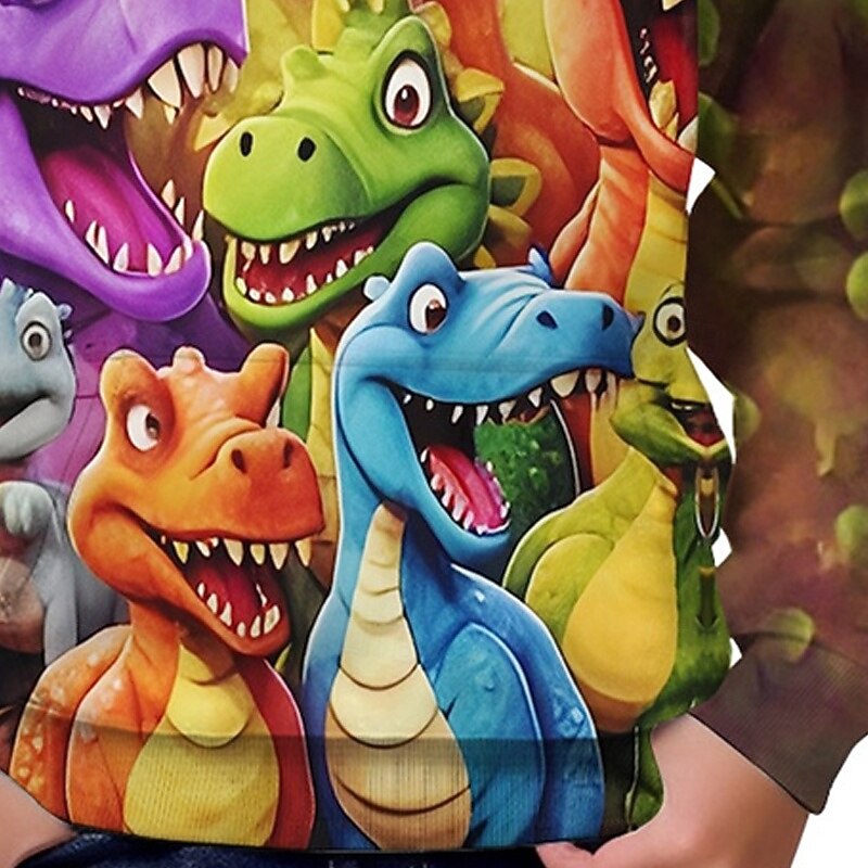 Pojkar 3D Dinosaurie Huvtröja Långärmad Vår Höst Mode Streetwear Barn 4-12 år Huva Utomhus Ledigt Dagligen Normal 2025 - $18.99 –P3