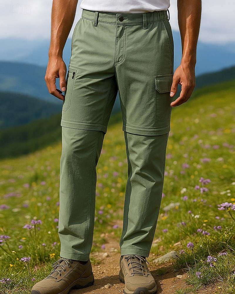 Herren Abzippbare Hosen Wanderhosen Softshellhosen Außen Normale Passform Wasserdicht Winddicht Unterteile Tasche Schwarz Armeegrün Camping / Wandern Laufen S M L XL XXL 2025 - $39.99 –P1
