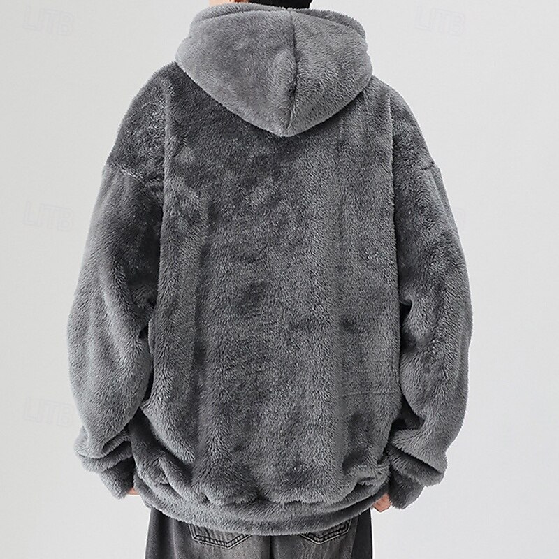 Per uomo Felpa in pile Felpa con cappuccio in pile Felpa termica Manica Lunga Con Cappuccio Top Esterno Calore Termico Inverno Poliestere Grigio scuro Nero Bianco Tennis Allenamento Corsa del 2025 a $38.99 –P10