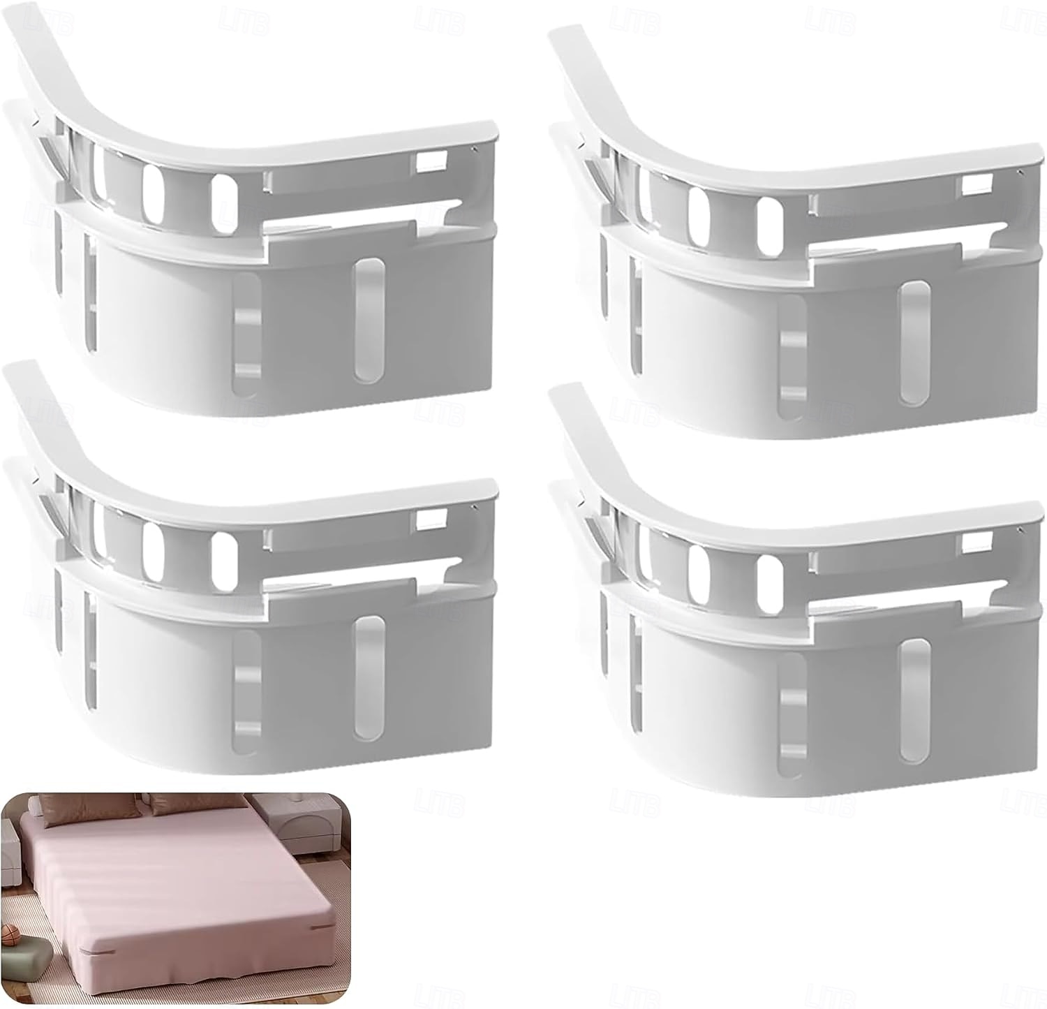4Pcs Bed Sheet Holders with Adjustable Elastic Strips Fasteners for Corners and Sides Secure Fit for Mattress Ideal for Side Sleepers And Restless Partners 2026 - $15.99 –P2