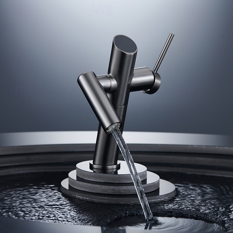 Robinet de lavabo - Classique Nickel brossé / Électroplaqué / Finitions peintes Ensemble central Poignée unique à un trouBath Taps de 2025 ? $145.99 –P1