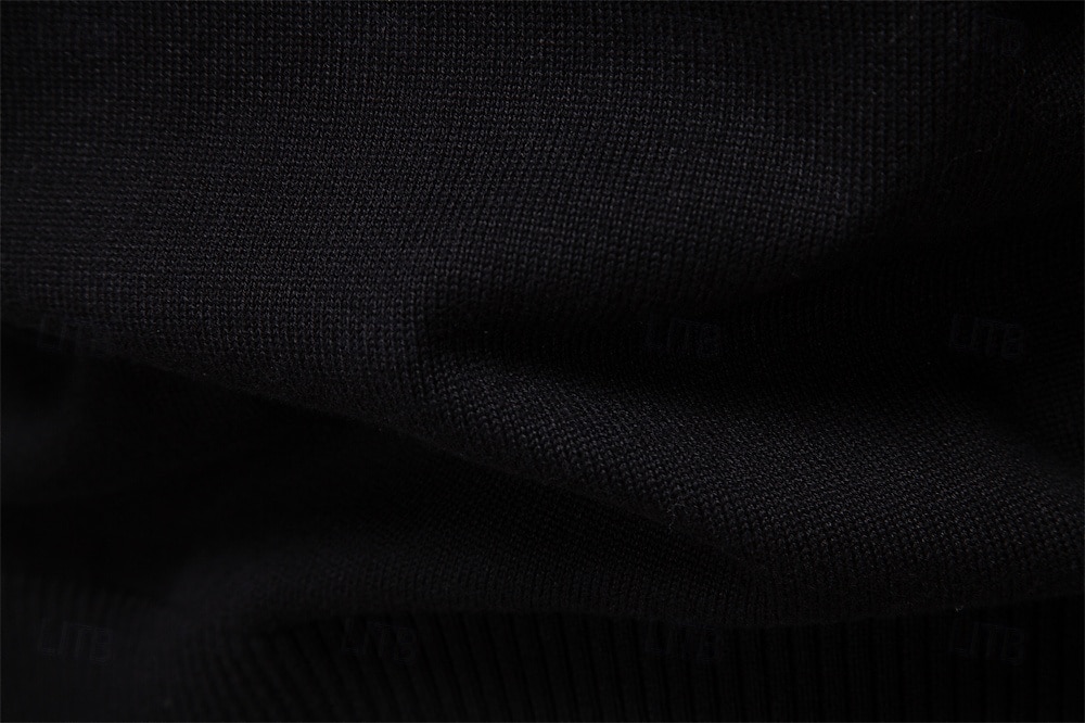 Homme Pull Tricoter Hauts Réguliers Demi-zip Bandes Rayé Col montant ancien Frais École Vacances Vêtement Tenue Printemps Automne Noir Violet S M L de 2025 ? $50.99 –P37
