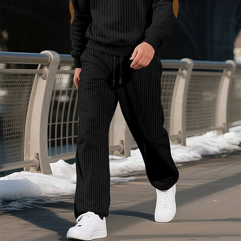 Per uomo Pantaloni da tuta Pantaloni Pantaloni della tuta a gamba dritta Coulisse Tasca Elastico in vita Semplice Comodità Sport all'Aperto Quotidiano Moda Casual Nero Verde Micro-elastico del 2025 a $18.99 –P10