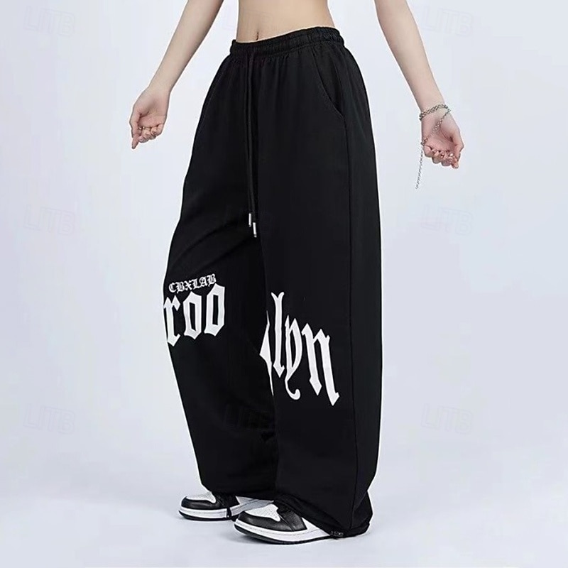 Per donna Pantaloni a gamba larga Pantaloni sportivi della tuta Pantaloni sportivi da salotto Tasca Vita Alta Pantaloni Palestra Athleisure Allenamento Primavera Autunno Di tendenza All'aperto del 2026 a $17.99 –P6