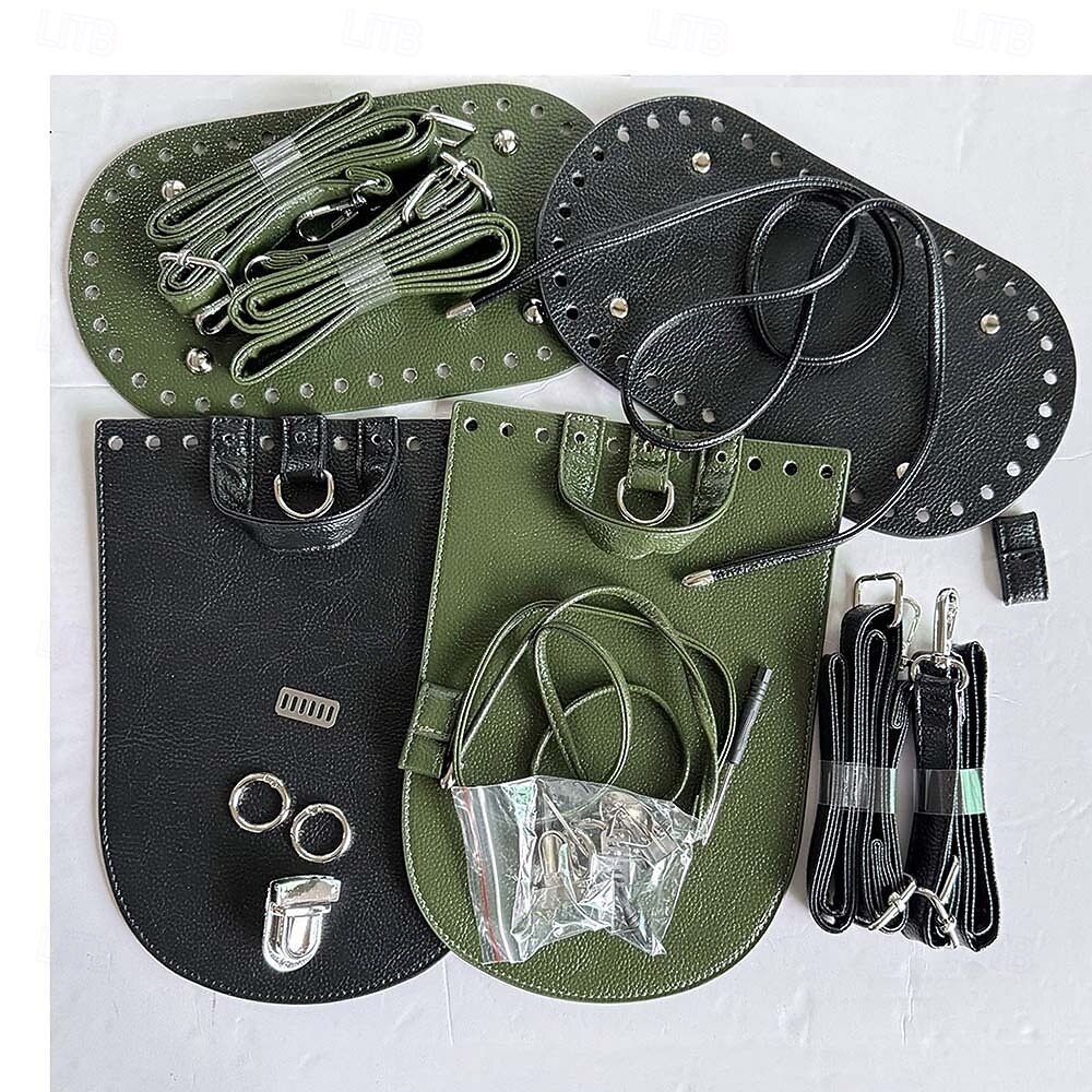 Kit fai da te per zaino in pelle intrecciata da 7 pezzi - set con fondo e patta per borsa in similpelle lavorata a maglia, con uncinetto e accessori - per adulti &adolescenti - perfetti per i del 2025 a $24.99 –P3