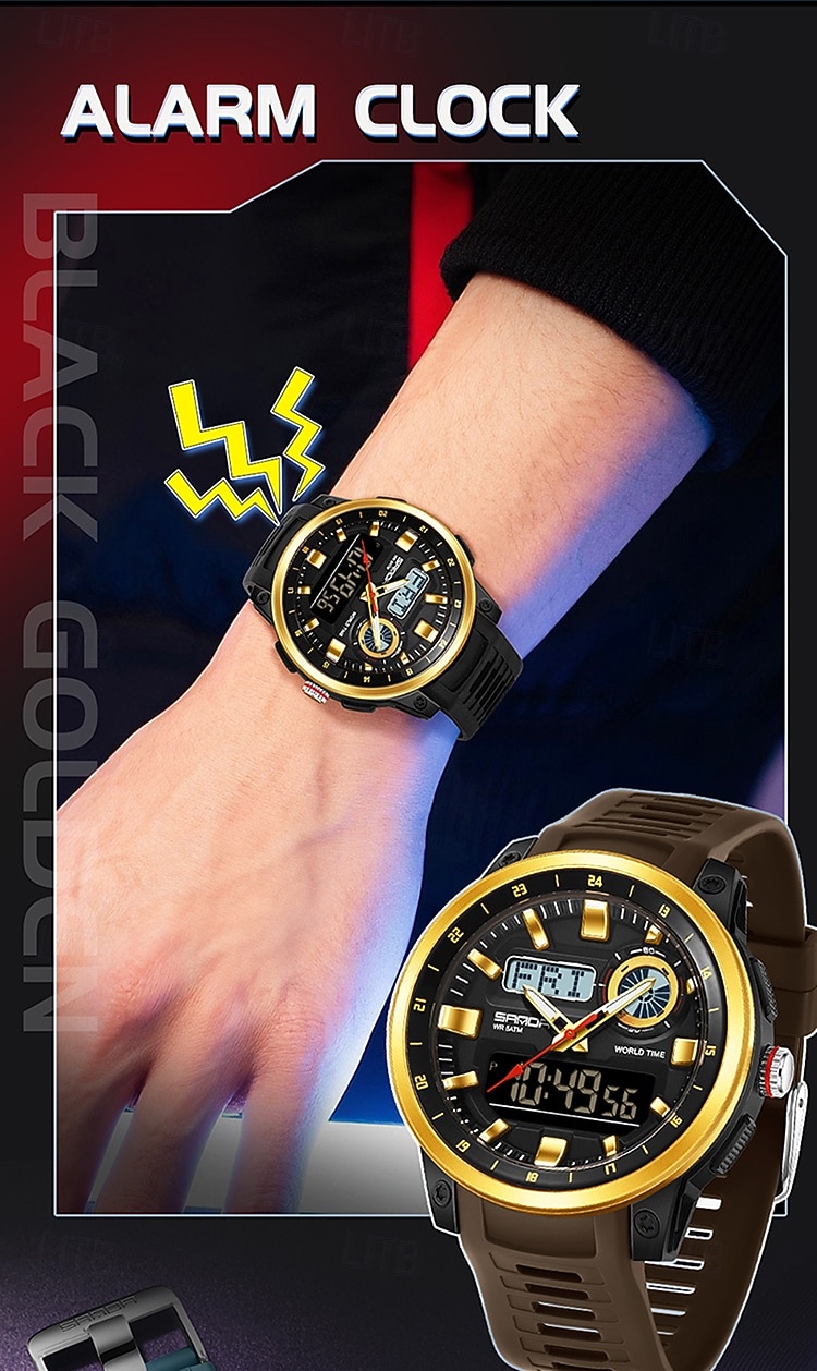 SANDA Fashion Brand Sport Electronics Watches Gift for men Outdoors Analog Digital Man Watch Luminous Waterproof Backlight Wristwatch 2026 - $35.99 –P3