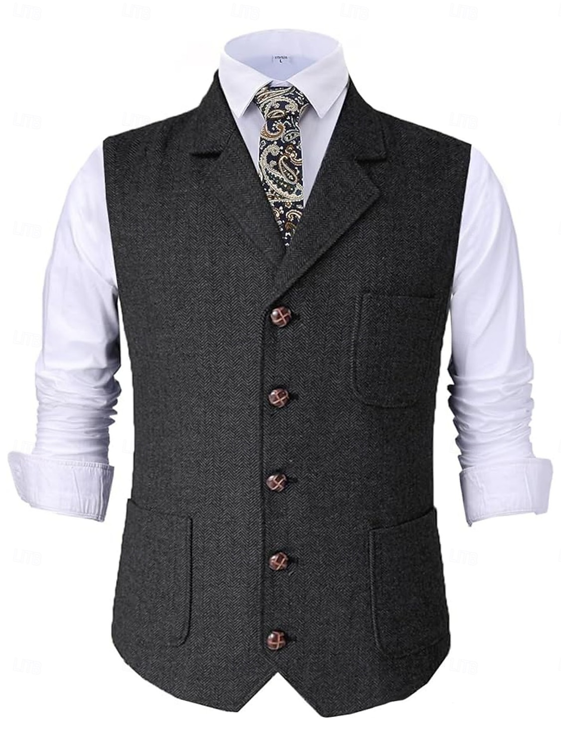 Retro Řvoucí 20s 20. léta 20. století Kamizelka Velký Gatsby Gentleman Maškarní kostým Pánské předvečer Všech svatých Karneval Večerní oslava Plesová maškaráda Dospělí Vesta 2025 - $39.99 –P6