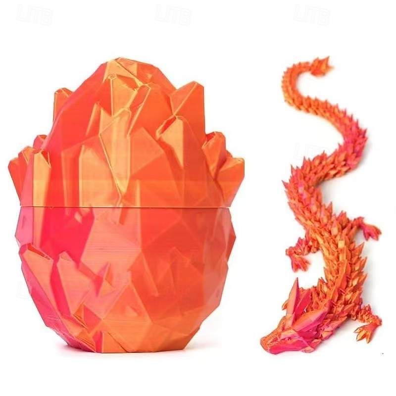 Набор из 12-дюймовых 3D-напечатанных яиц дракона, пасхальные яйца, мифические яйца дракона с драконом внутри, фантазийный коллекционный декор для детей и взрослых, идеальный подарок на Пасху или день 2025 - $17.49 –P7