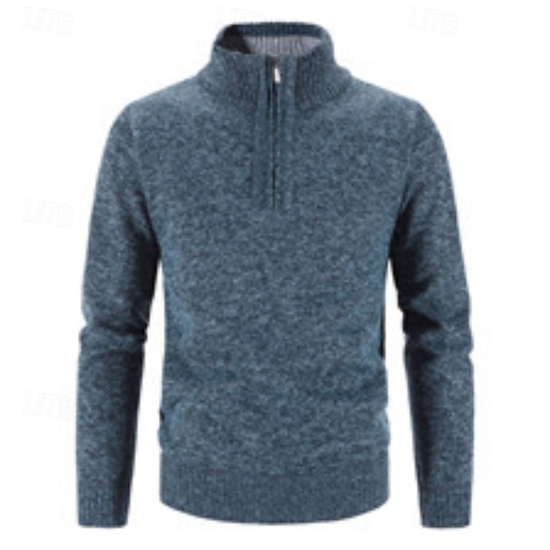 Per uomo Felpa Maglione Maglione con zip a un quarto A Coste Maglia Top Regolari Lavorato a maglia Slim Fit Semplice Colletto Mao Maglieria Contemporaneo Casuale Abbigliamento quotidiano Abbigliamento del 2026 a $22.99 –P4
