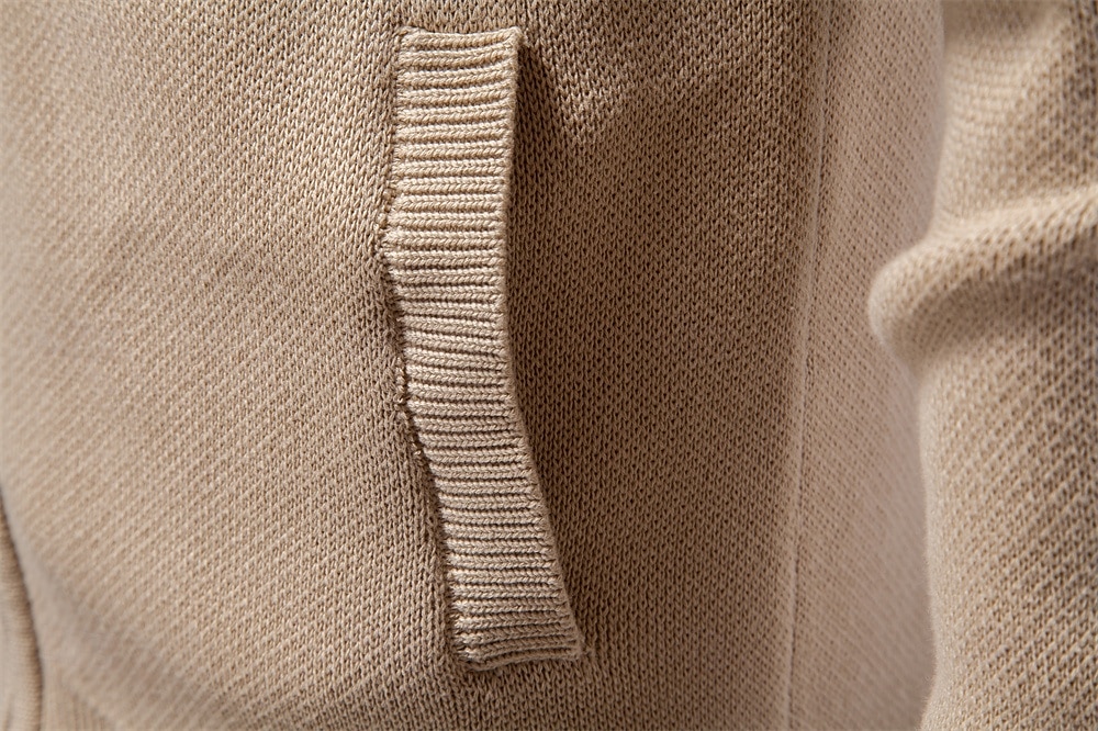 Męskie Sweter Rozpinany Sweter Fair Isle Robić na drutach Zwykłe topy Zapiąć na zamek błyskawiczny Geometryczny Golf Święta Sweter rozpinany Urlop Codzienny Odzież Wiosna Jesień Granatowy Khaki S M L 2025 - $50.99 –P23