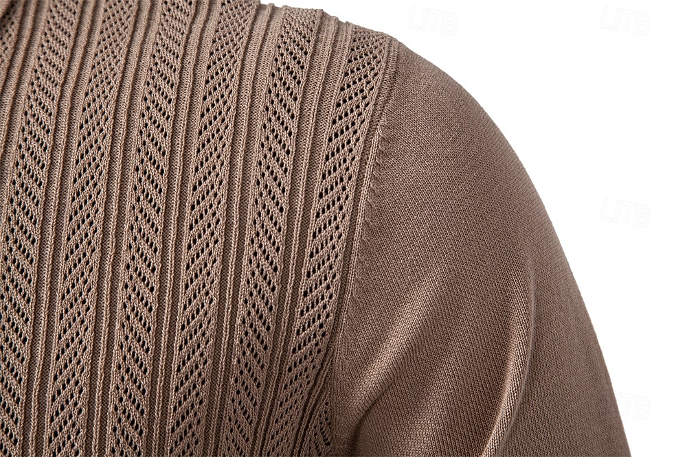 בגדי ריקוד גברים סוודר סוודר לִסְרוֹג חולצות רגילות סרוג כפתורים צבע אחיד צווארון מתקפל וינטאג' יום יומי בית הספר בית ביגוד אביב סתיו שחור חאקי S M L 2026 - $35.99 –P20