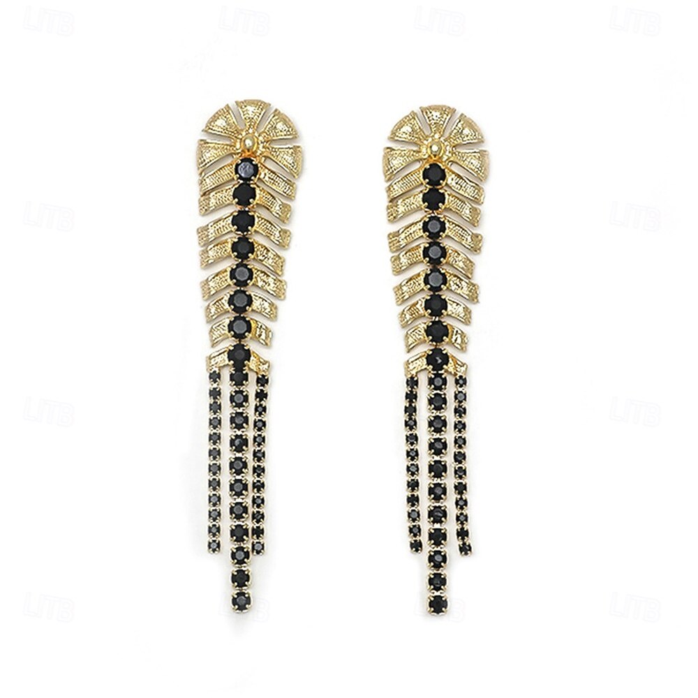 Hoop Earrings Vintage Style Geometrical Floral Vintage Fashion Earrings Jewelry Black / White For Wedding Party Valentine's Day Gift Engagement Festival 1 Pair 2026 - $17.49 –P5