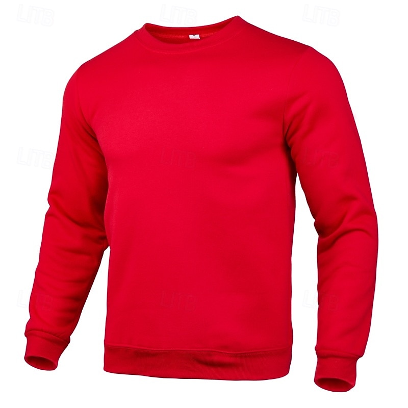 Per uomo Maglia Felpa in pile Maglione Felpa con cappuccio foderata in pile Nero Bianco Giallo Rosa Rosso Girocollo Semplice Sport & Outdoor Casuale Quotidiano Poliestere Streetwear Cool del 2025 a $8.49 –P5