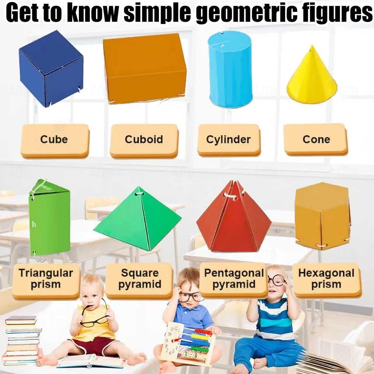 Pull String 3D Geometry Learning Book 9/12/15 Solids Geometric Models for Kids Teach Volume & Surface Area Formulas 2025 - $17.99 –P9