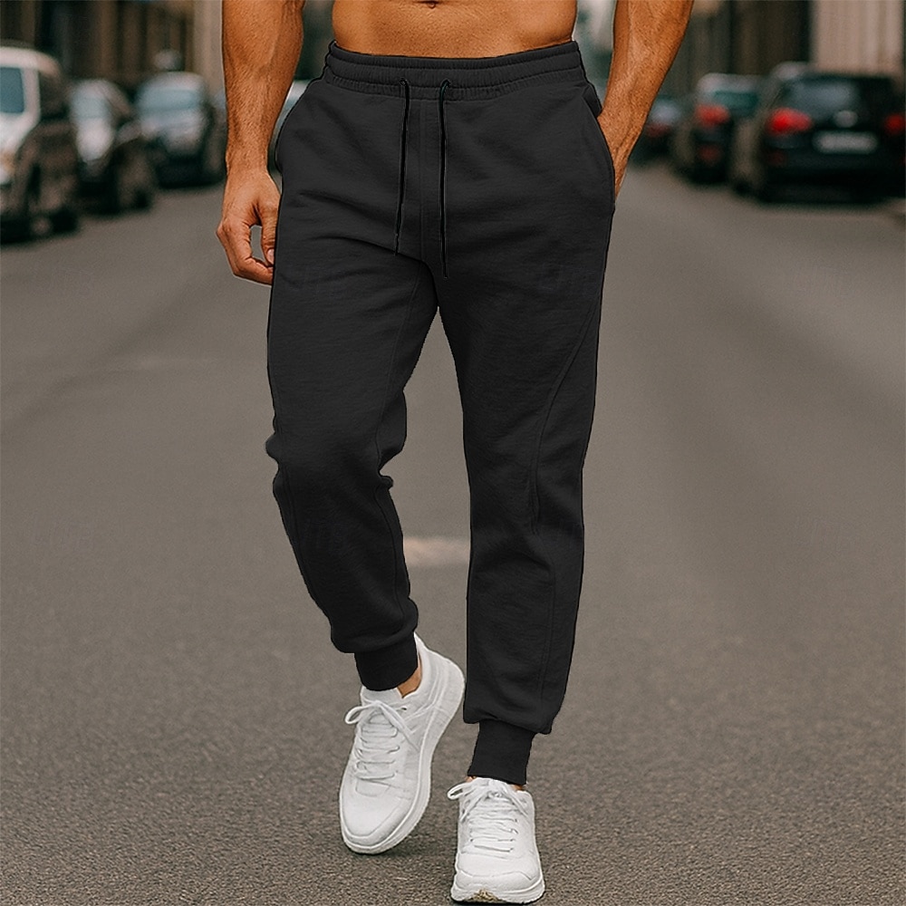 Męskie Spodnie dresowe Uprawiający jogging Spodnie sportowe Spodnie Spodnie codzienne Ściągana na sznurek Kieszeń Elastyczny pas Solidne kolory Odprowadza wilgoć Oddychający Pełna długość Na zewnątrz 2026 - $20.99 –P7